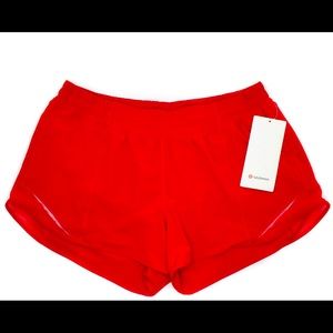 lululemon red 4-inch shorts size 4